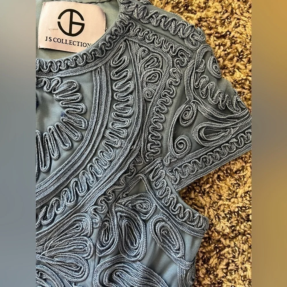 JS Collections Mesh Cocktail Dress